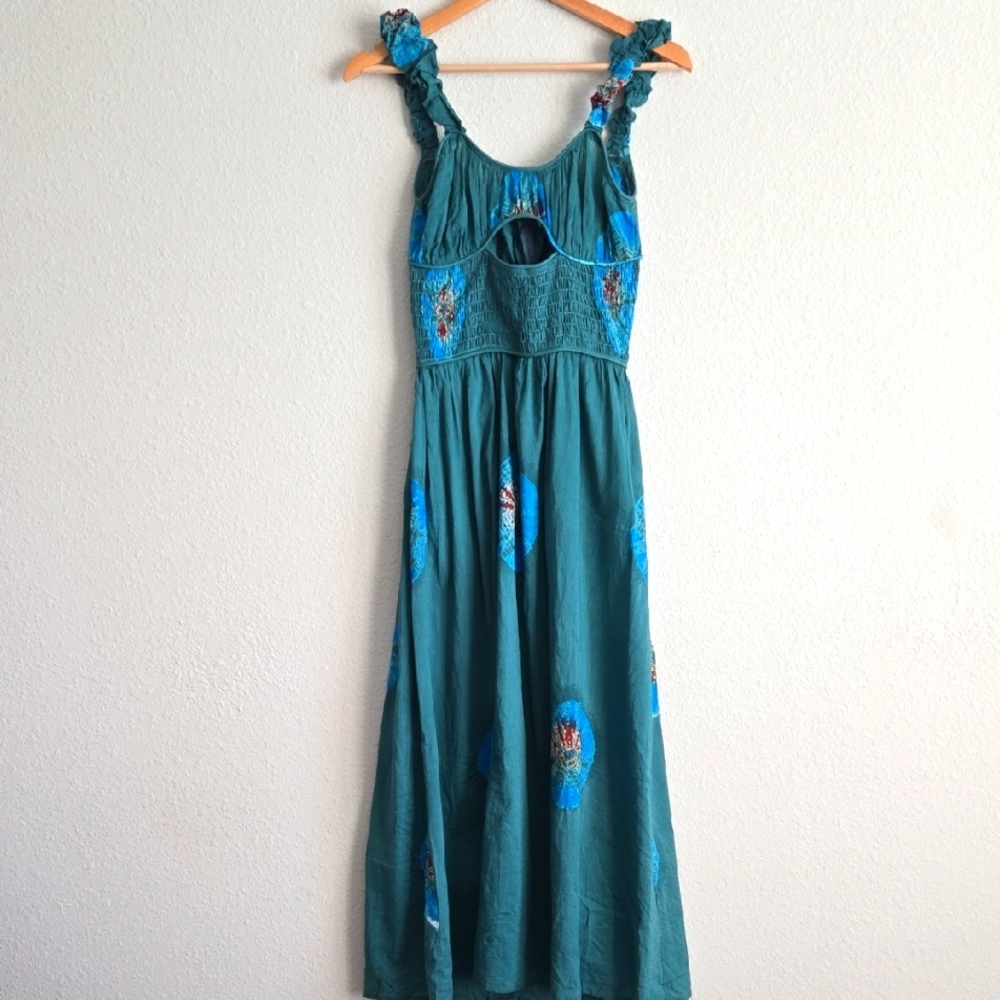 Sea New York Teal and Blue Maxi Dress